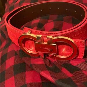 Ferragamo belt Red